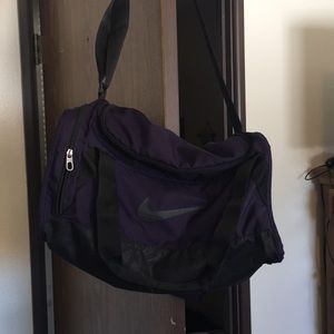 Purple Nike duffel bag